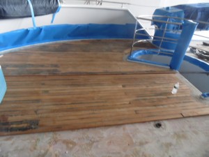 Installing the New Teak Decks.